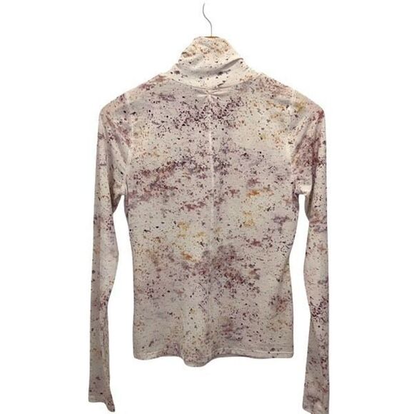 Calia by Carrie Underwood Womens Splatter Print Mock Neck Thumbhole Long Sleeve - Picture 5 of 11